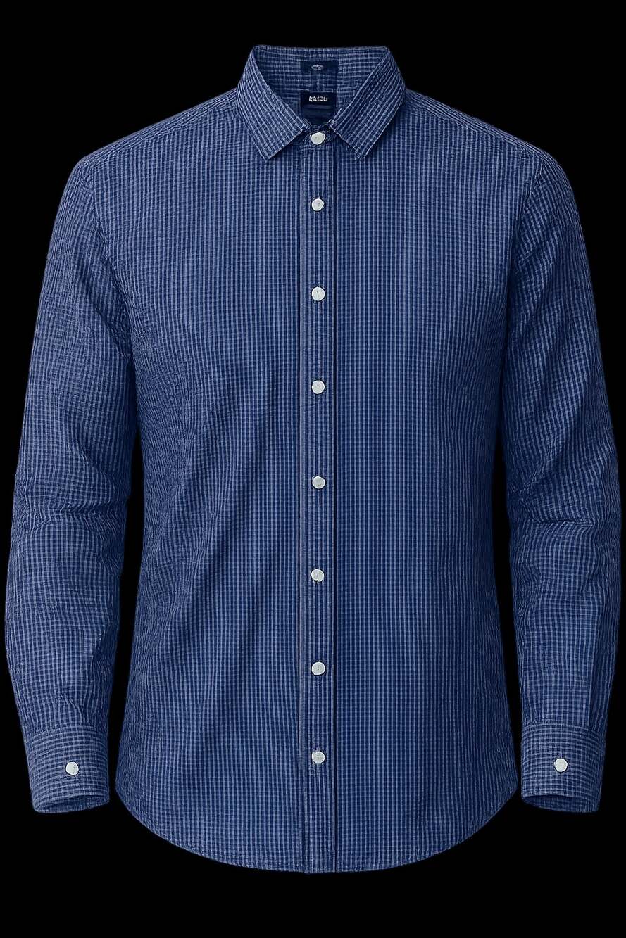 J.Crew Slim Flex Wrinkle-Free Dress Shirt in Navy White Check